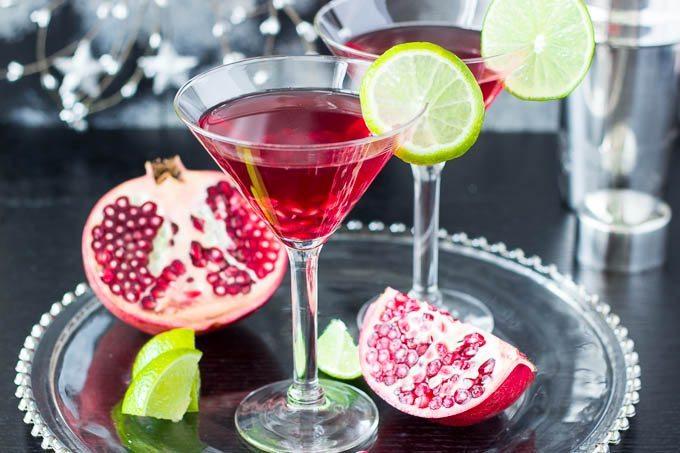 For A Little More Holiday Spirit, Sip On This Guilt-Free Pomegranate Martini Recipe